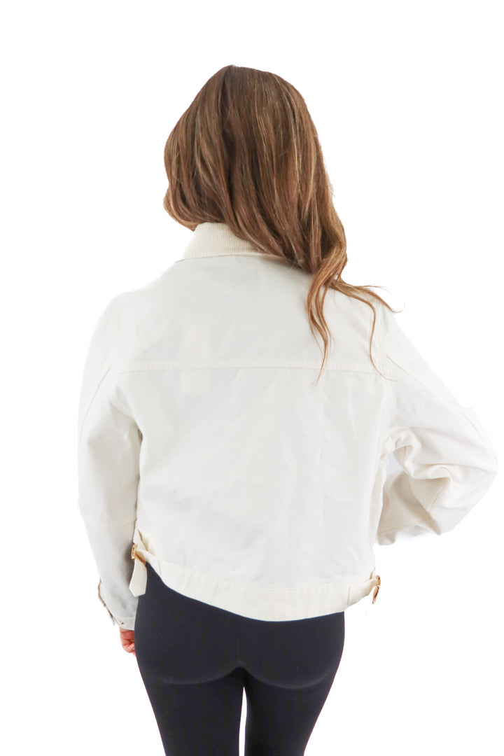 tna white jacket NWT (xs; retail $125)