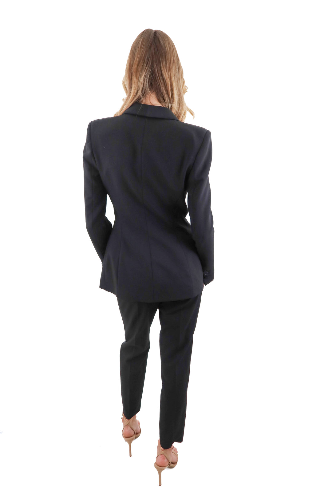 zara black satin detail blazer set (xs/s; retail $119)