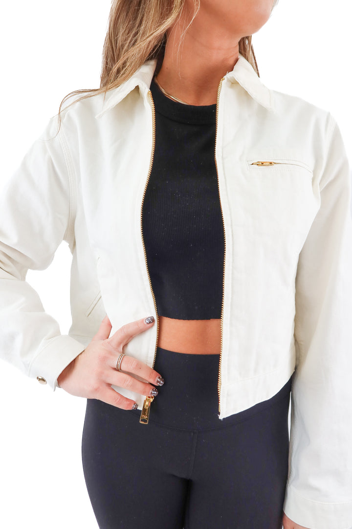 tna white jacket NWT (xs; retail $125)