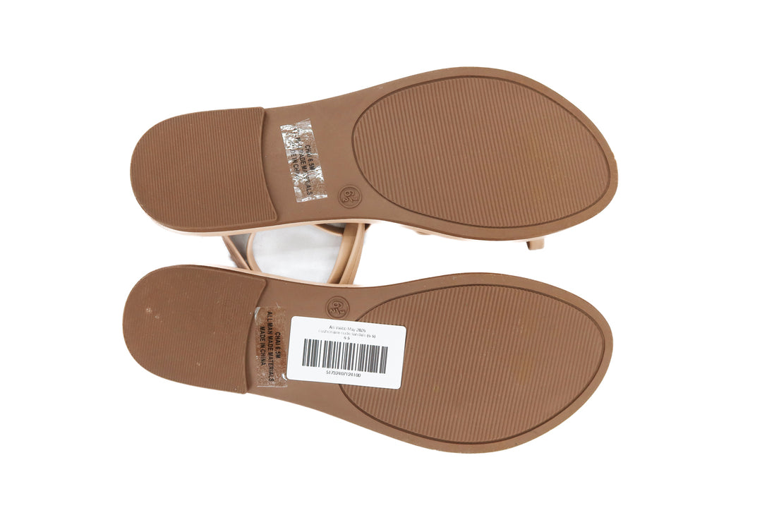 cushionaire nude sandals (6.5)