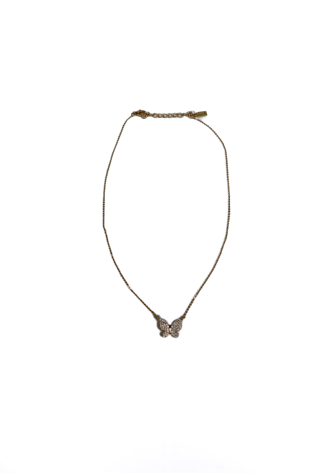 kendra scott gold necklace with diamond butterfly