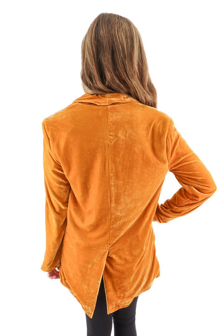 endless rose yellow velvet blazer (xs; retail $130)