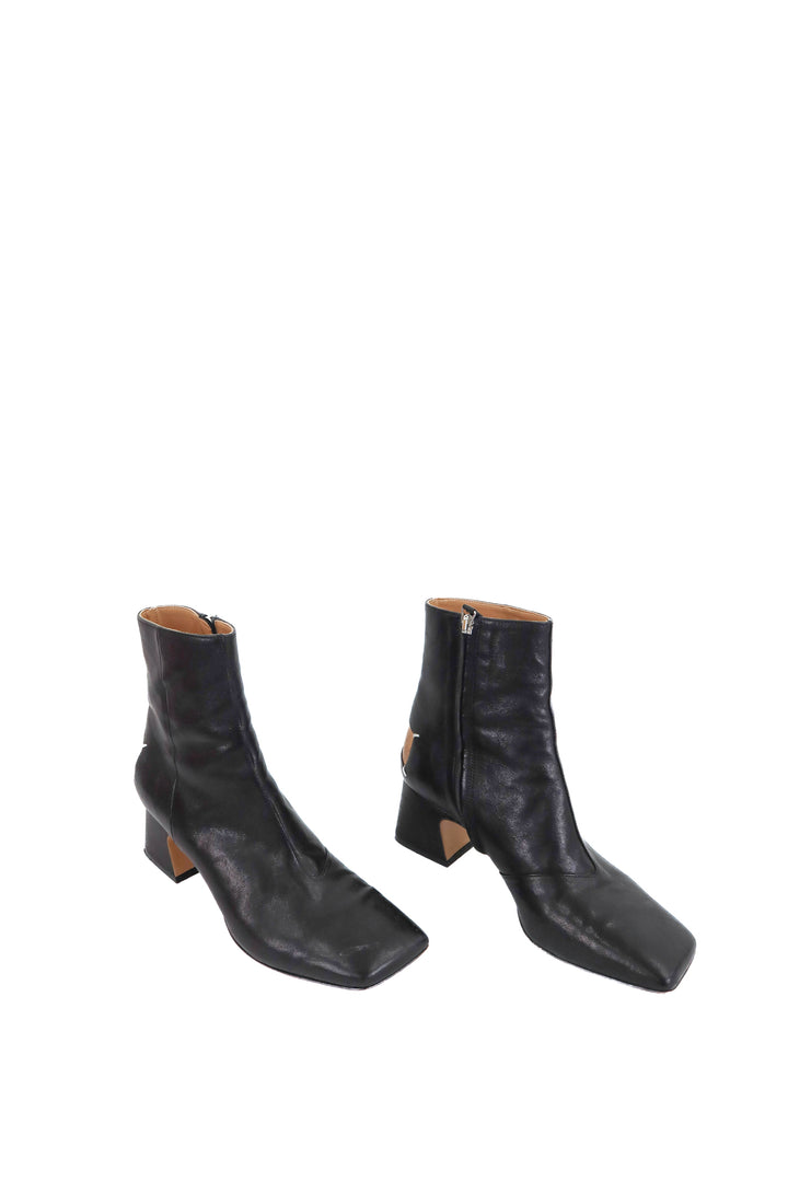 maison margiela black ankle booties (6.5; retail $1650)
