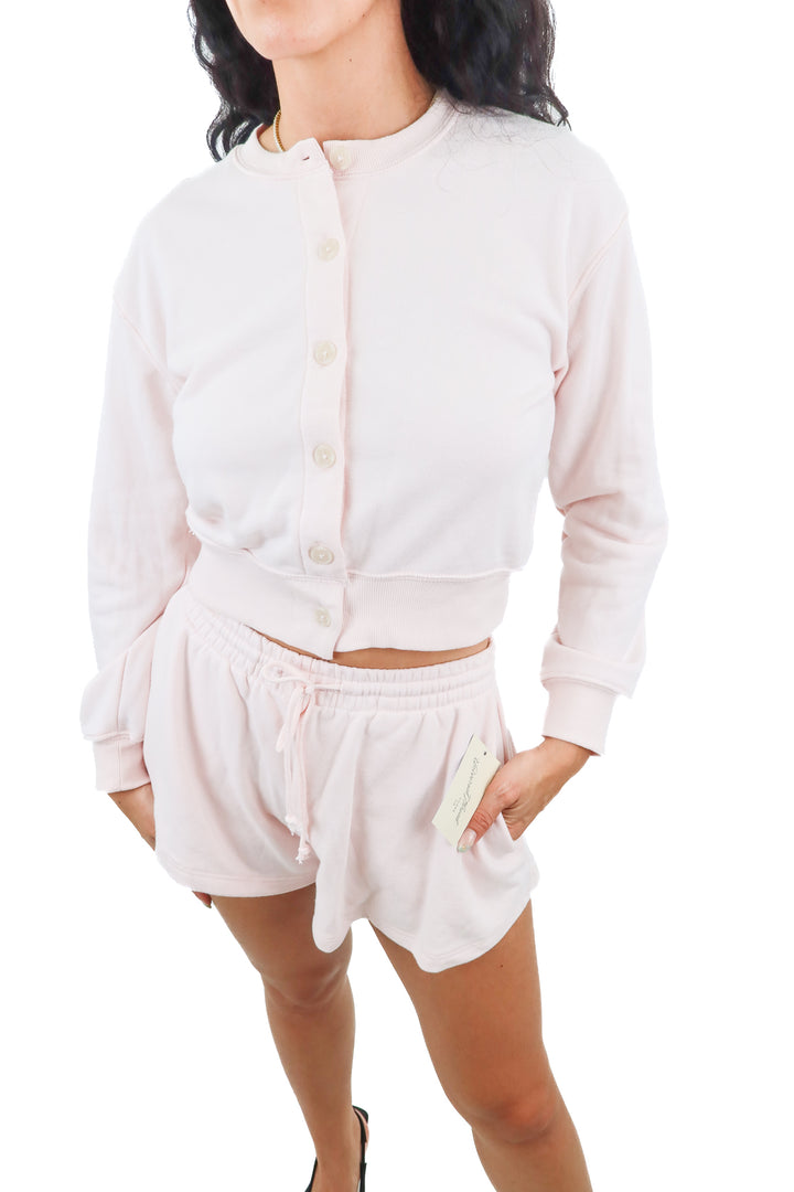 Universal Thread pink cardigan and short set NWT (XS)