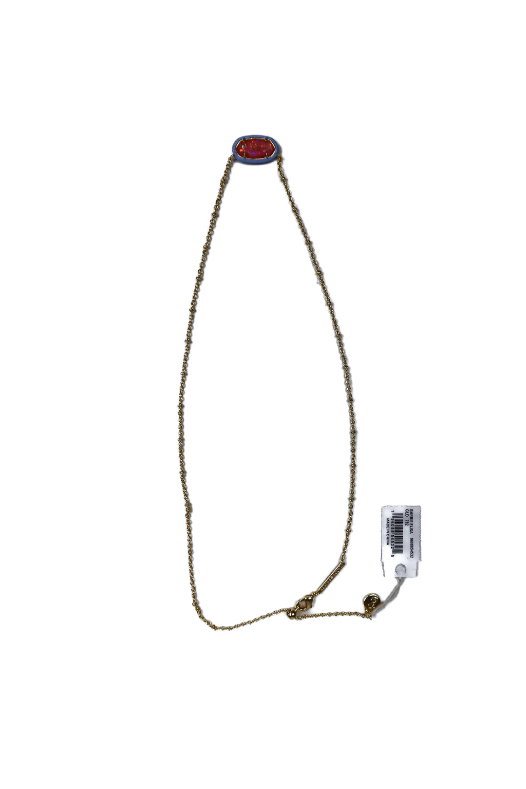 kendra scott Elisa gold necklace with pink and purple pendant