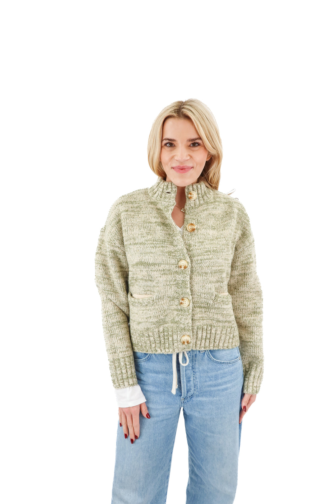 dh new york green cardigan NWT (xs; retail $178)