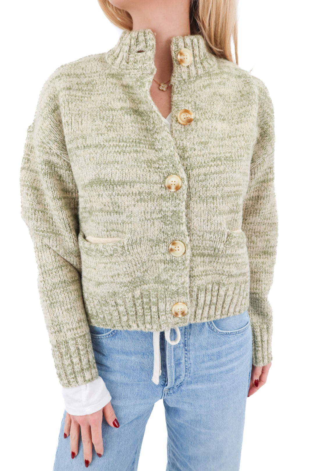 dh new york green cardigan NWT (xs; retail $178)