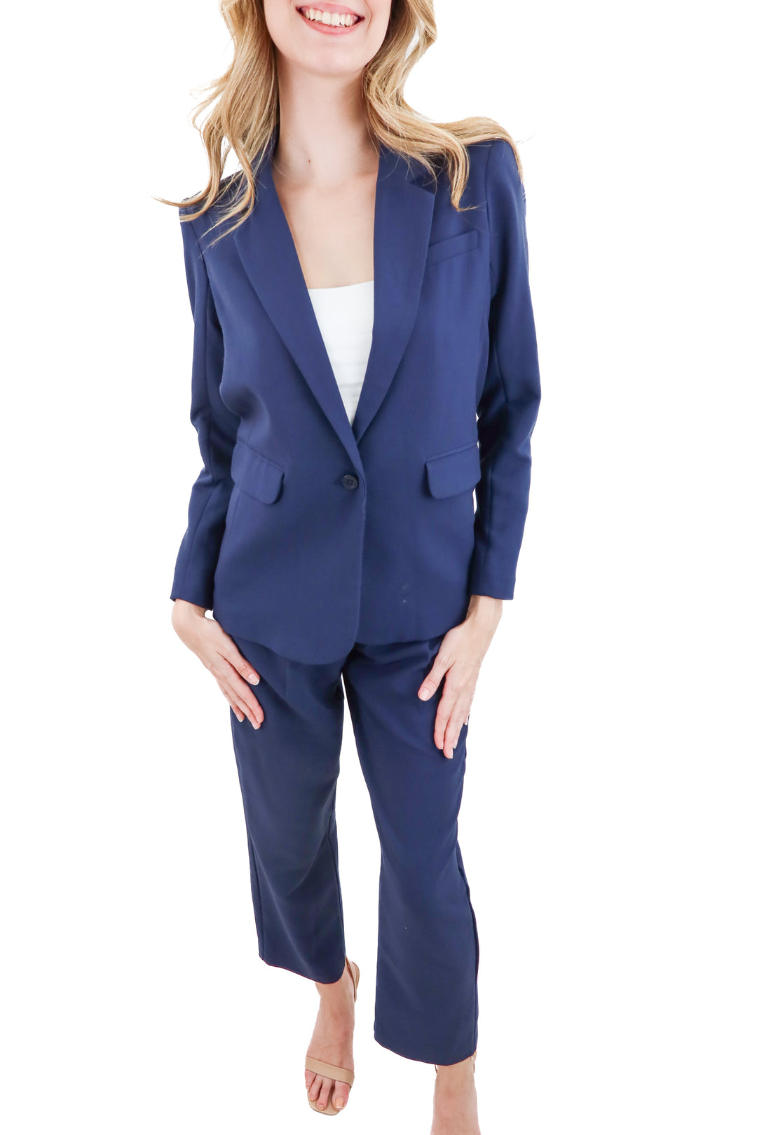 abercrombie & fitch navy blazer set NWT (xsp; retail $210)