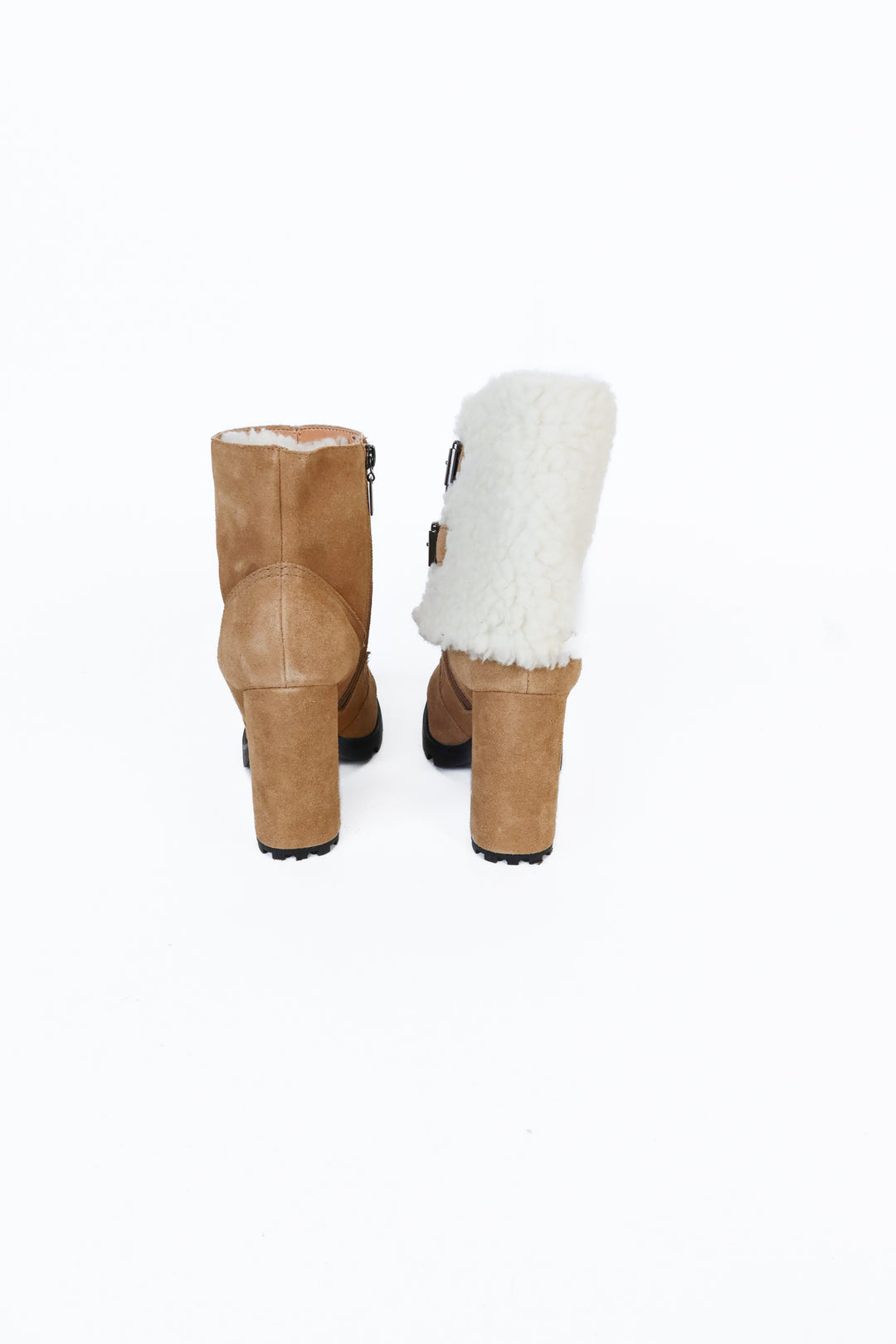 schutz light brown suede booties (8.5)