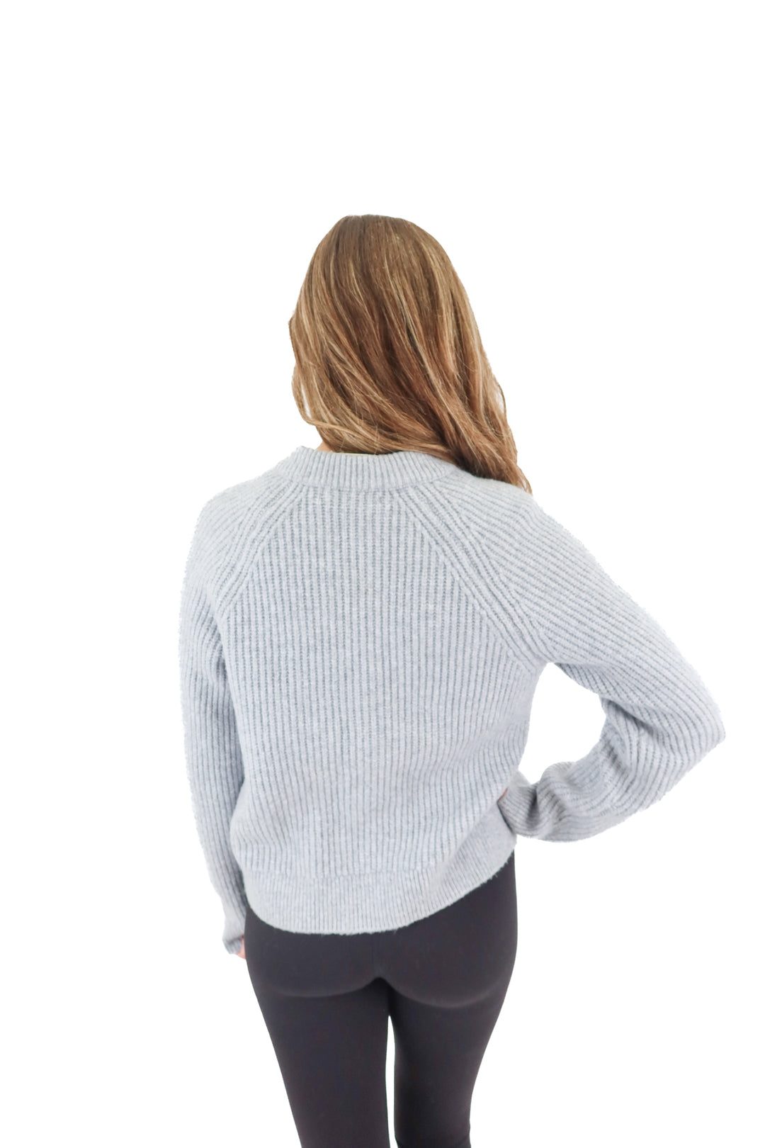 abercrombie & fitch grey knit cardigan (xs; retail $80)