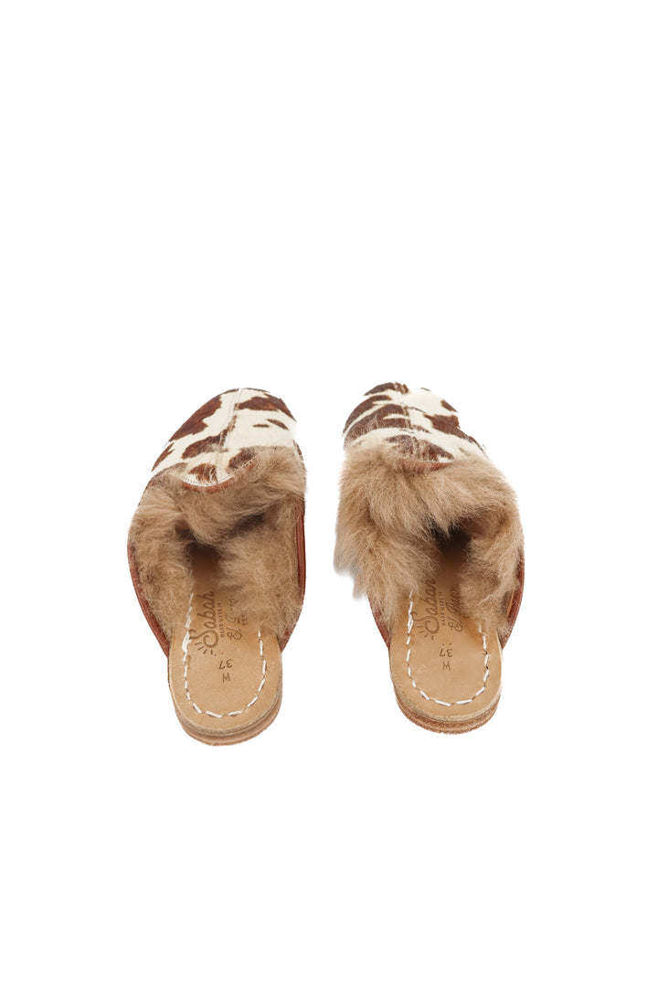 sabah cow print shoes (5.5; retail $395)