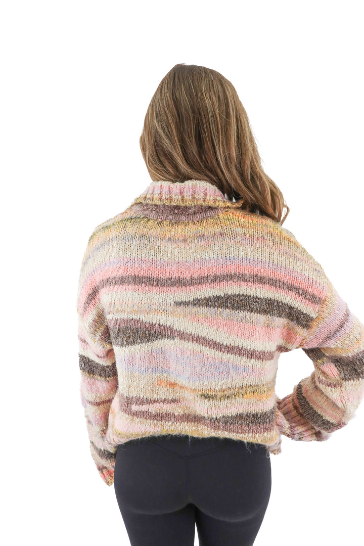pilcro multi striped knit cardigan (xs; retail $148)