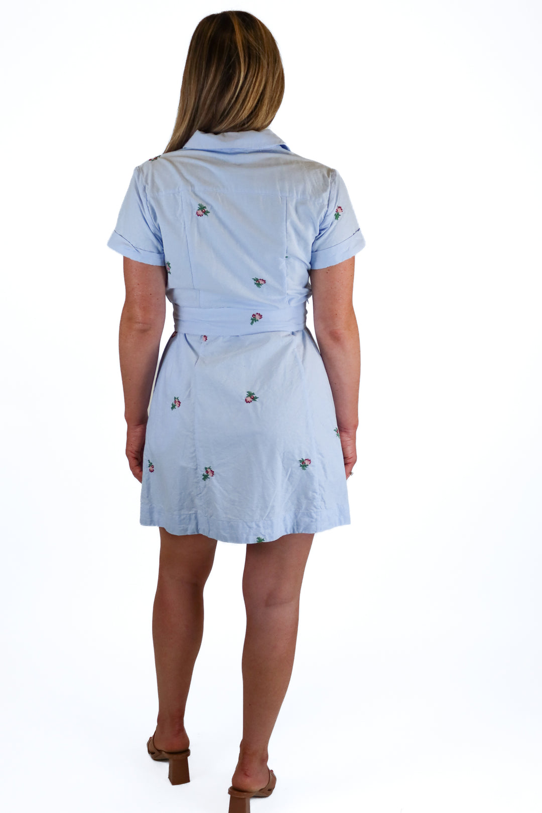 Hill House Home Light Blue Floral Dress (S)