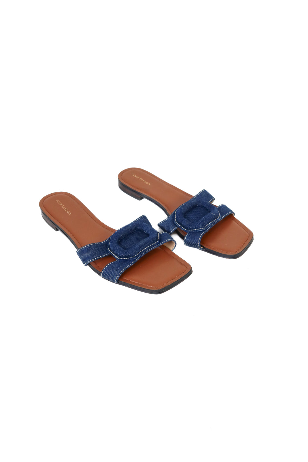 Ann Taylor Denim Slide Sandals (7.5)
