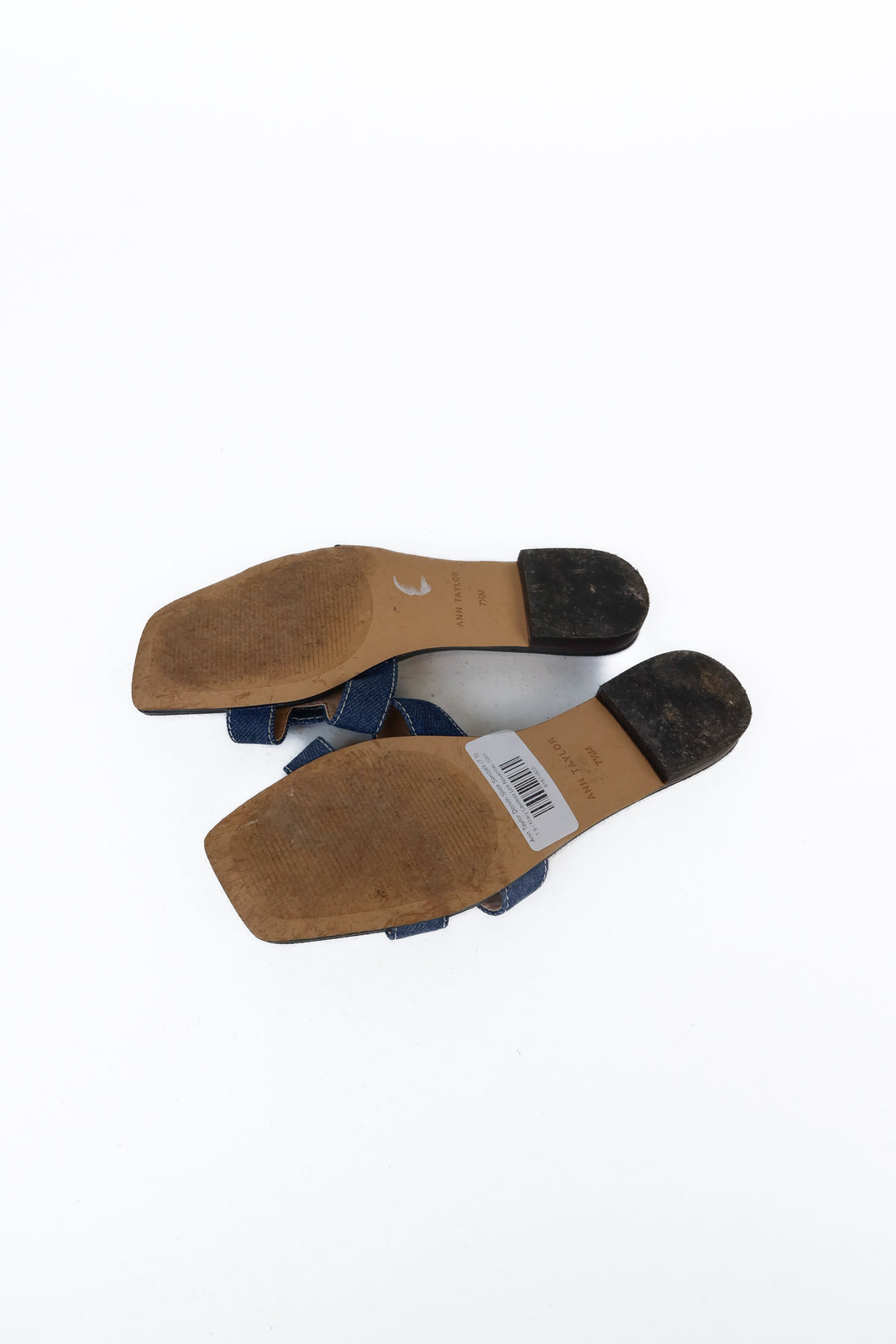 Ann Taylor Denim Slide Sandals (7.5)