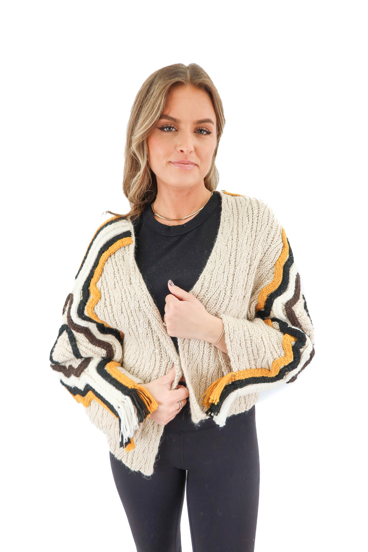 mother multi thick cardigan (s; retail $395)