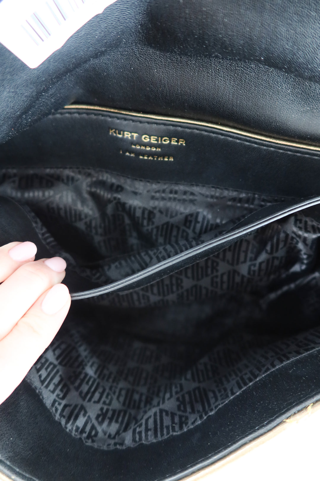 kurt geiger gold quilted eagle bag (retail $198)