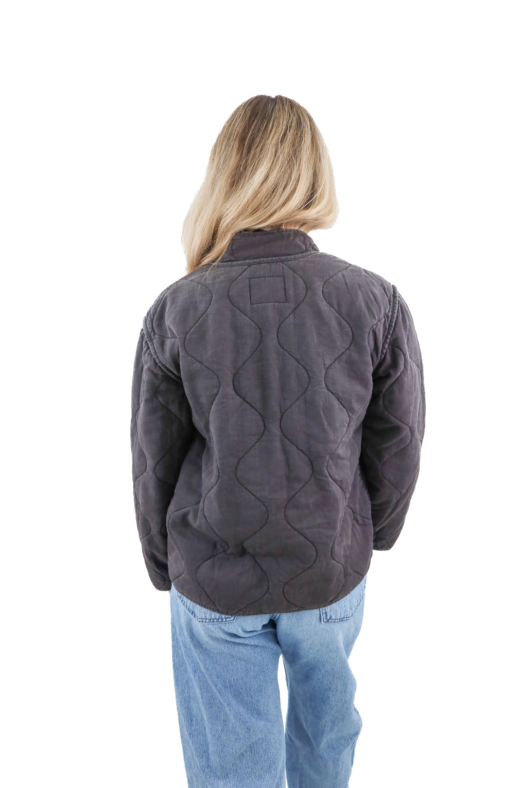 Rails dark grey quilted zip jacket (XS; retail $268)