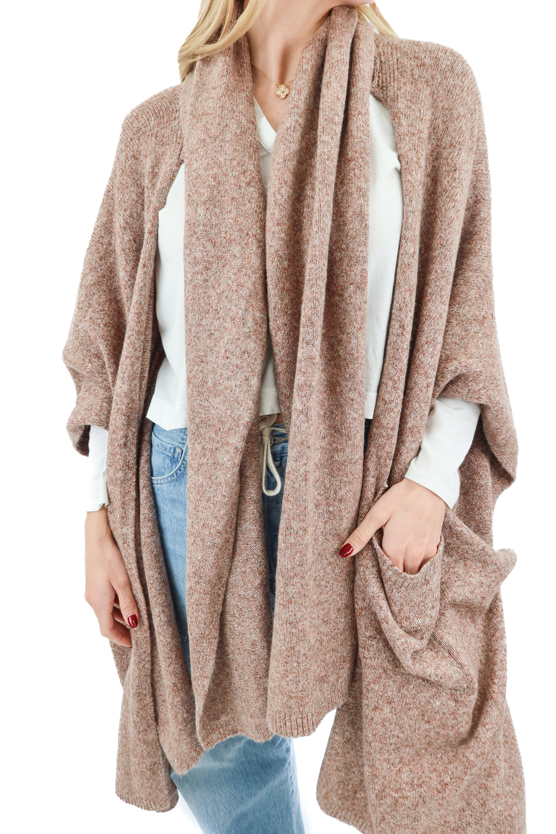 free people purple knit poncho NWT (os; retail $128)