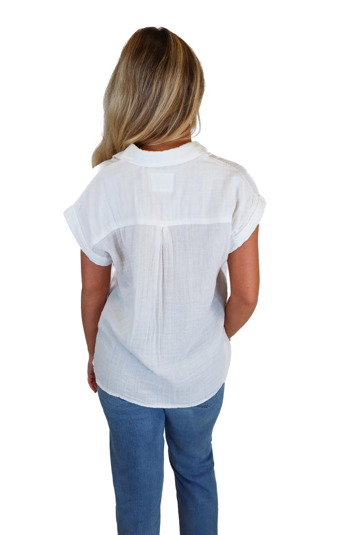 Rails White Short Sleeve Shirt (S)