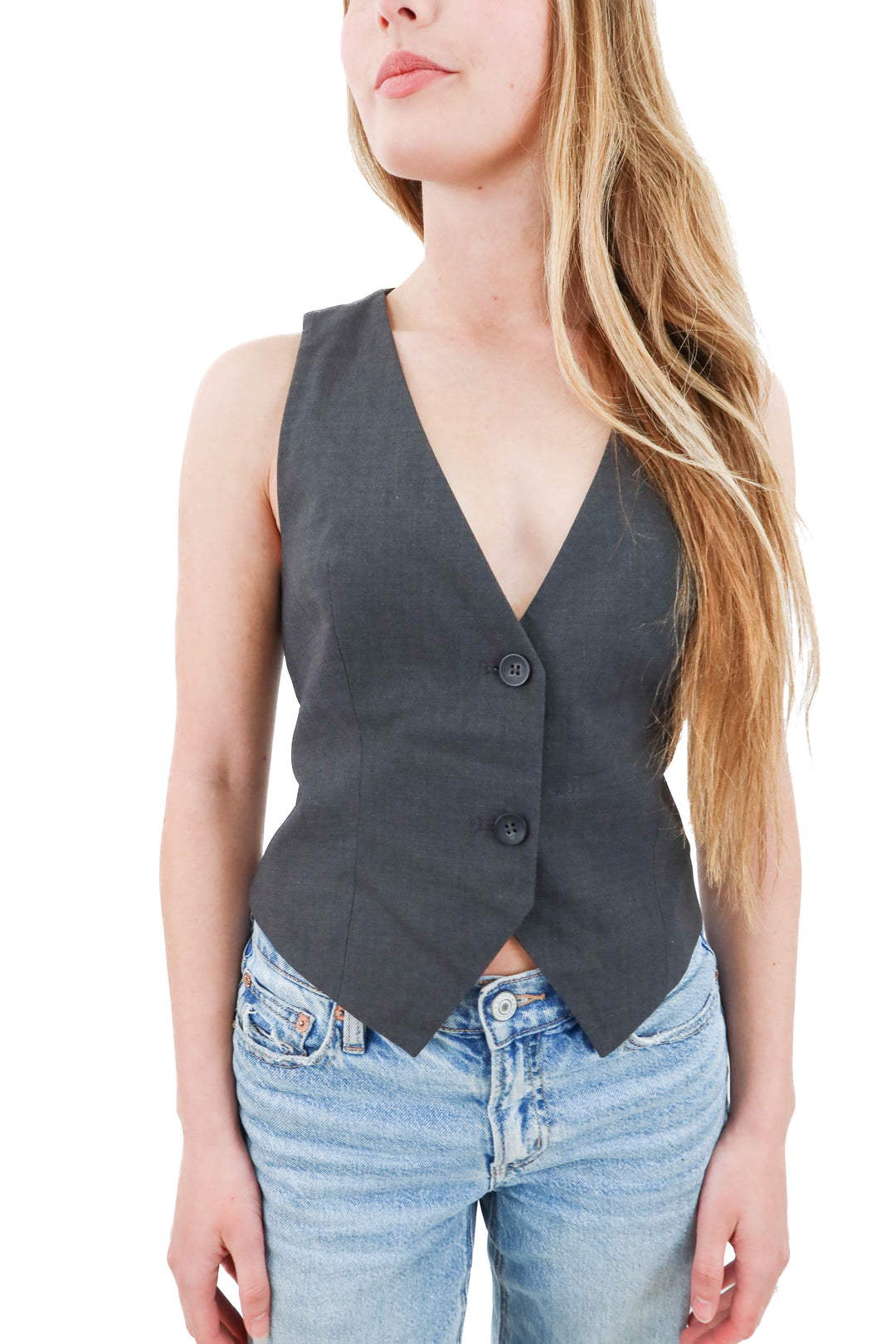 zara gray vest (xs)