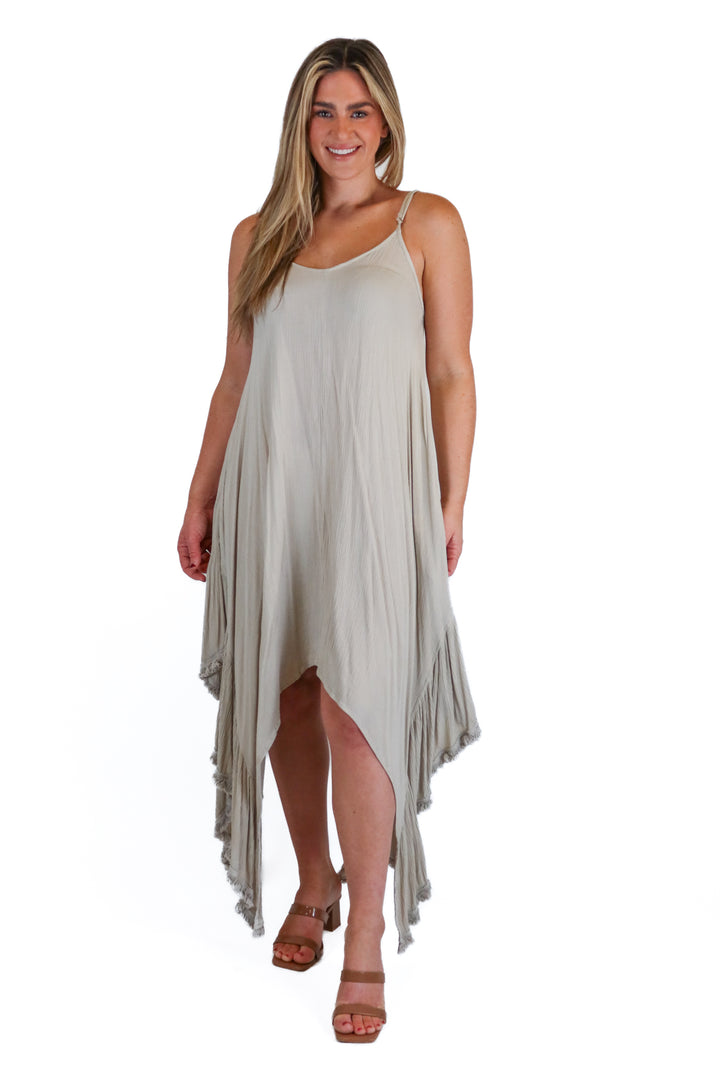 Talisman Kerchief Hem Beach Cover Up (S)