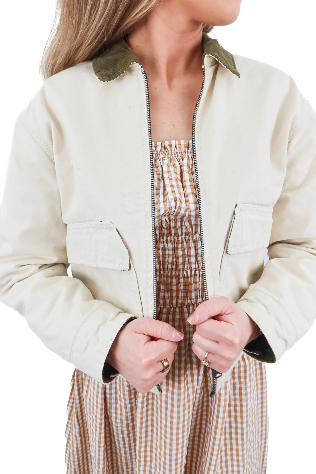 timberland tan jacket NWT (xs; retail $110)