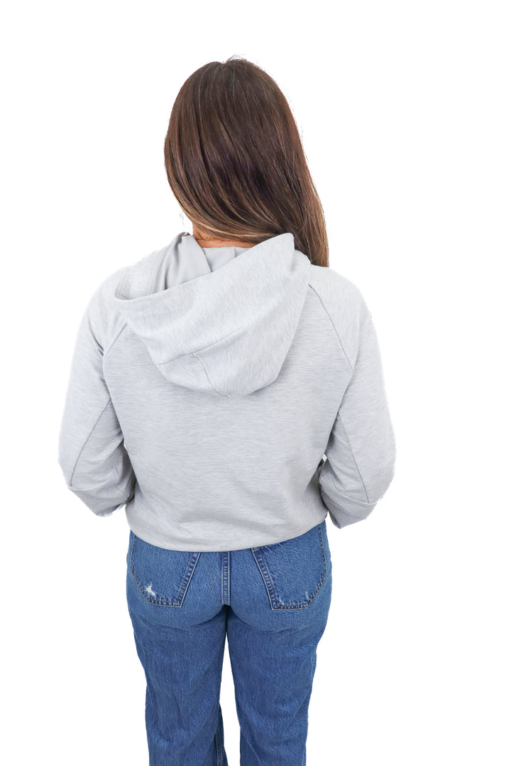 lululemon grey heathered hoodie (L; retail $148)