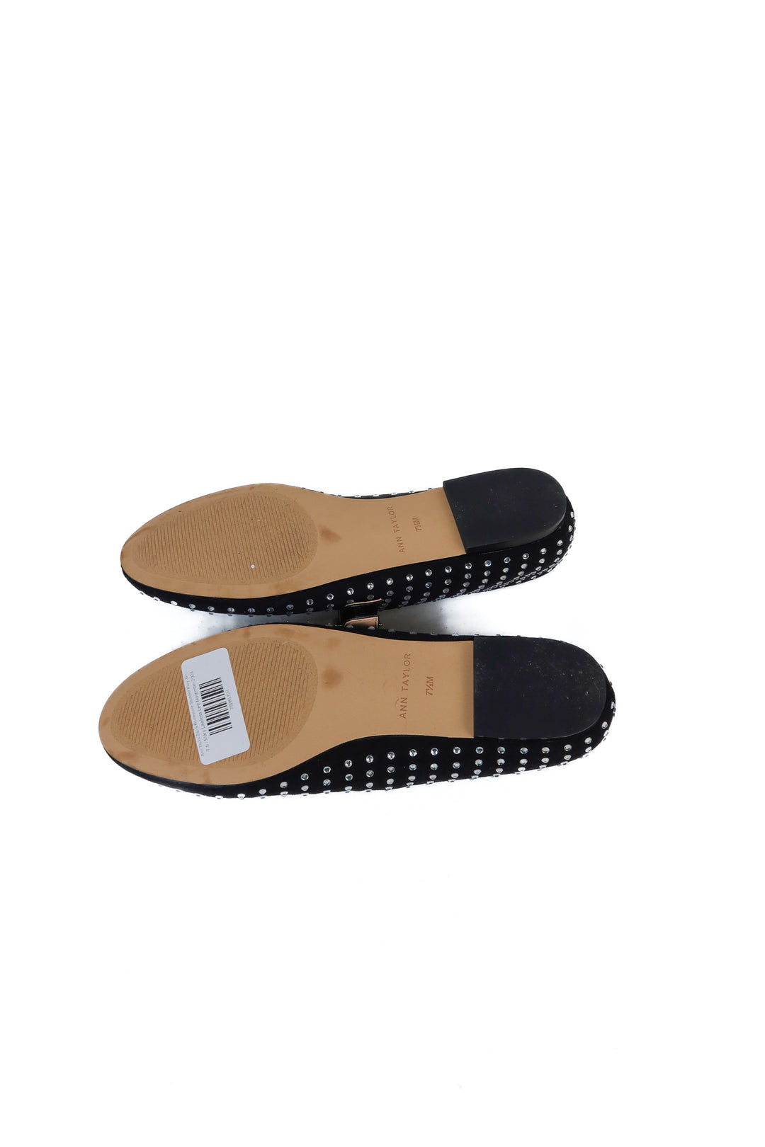 Ann Taylor Balck Rhinestone Studded Mary Jane Flats NWOT (7.5; retail $168)