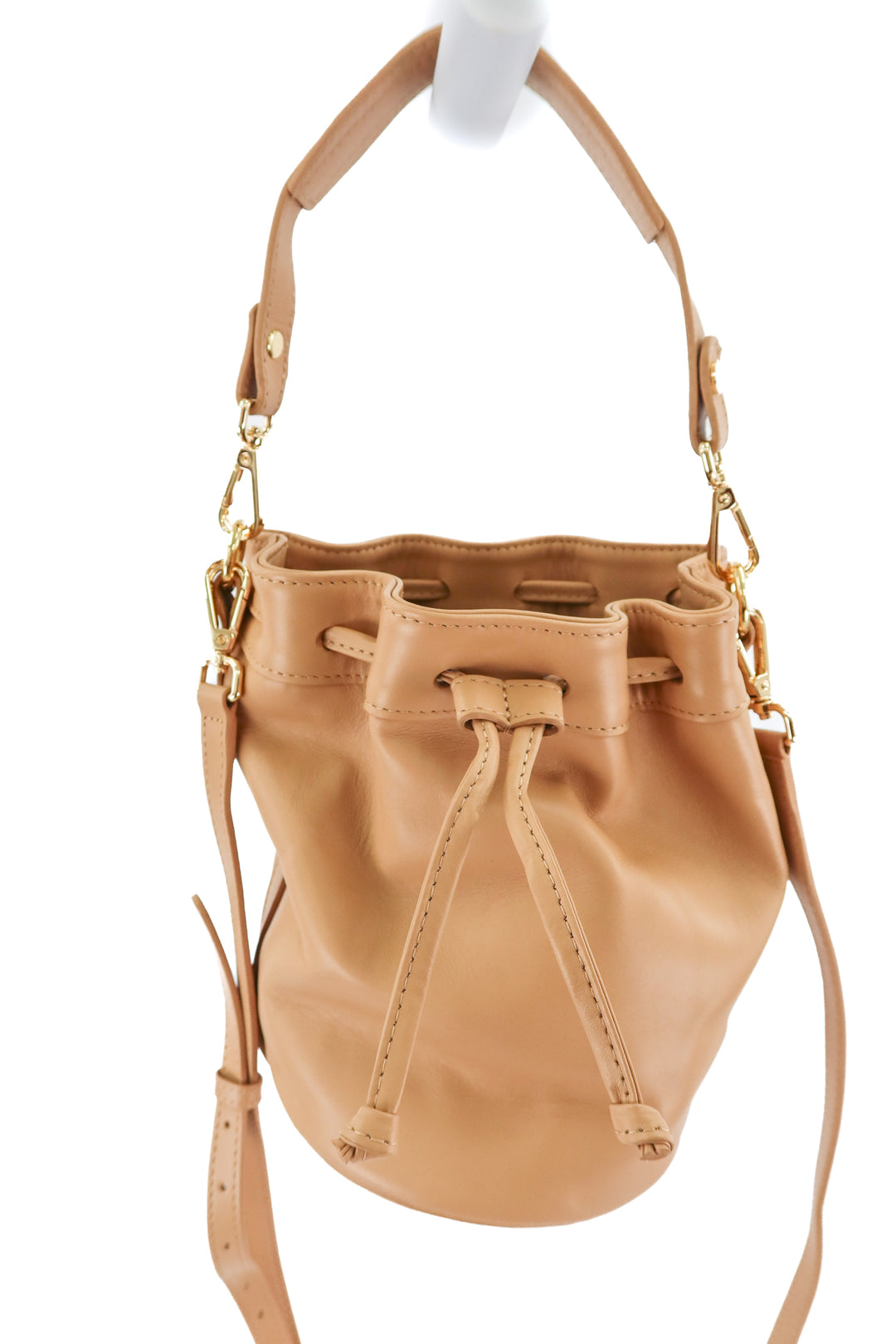 GiGi new york tan bucket crossbody bag (retail $425)