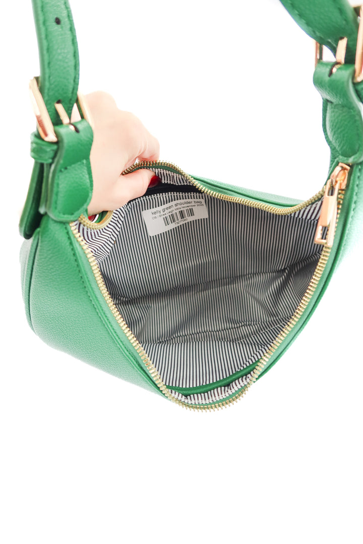 kelly green shoulder bag