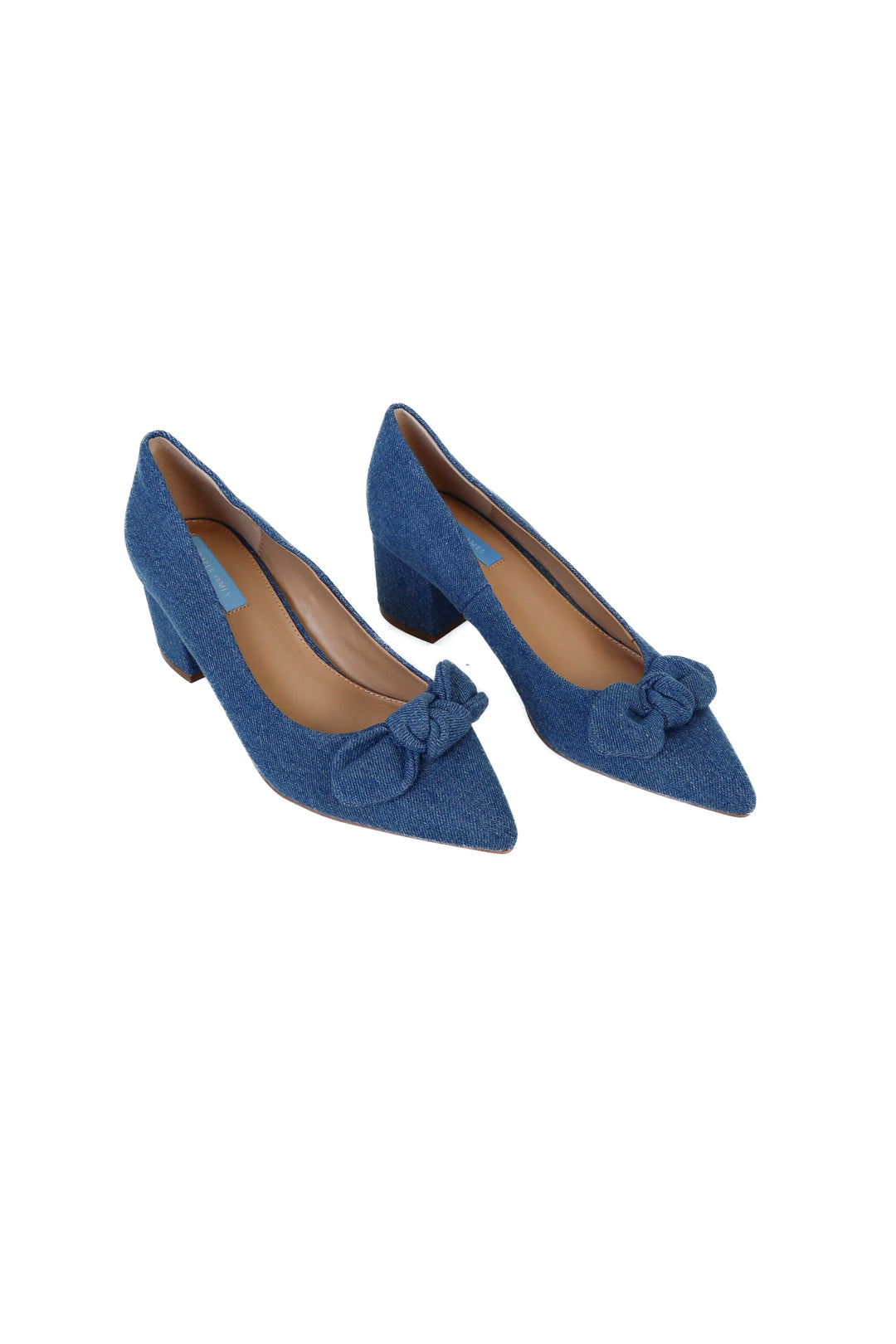 Draper James Denim Bow Heel Pumps NWOT (retail $130)