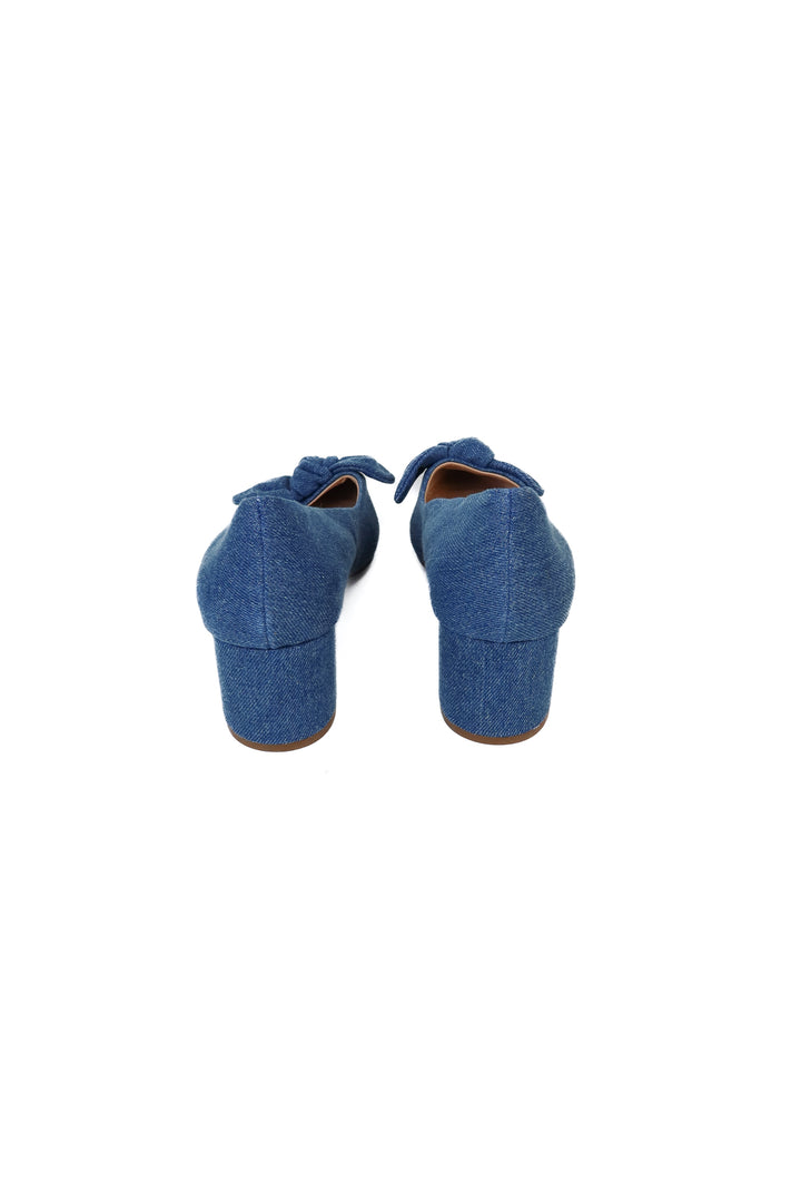 Draper James Denim Bow Heel Pumps NWOT (retail $130)