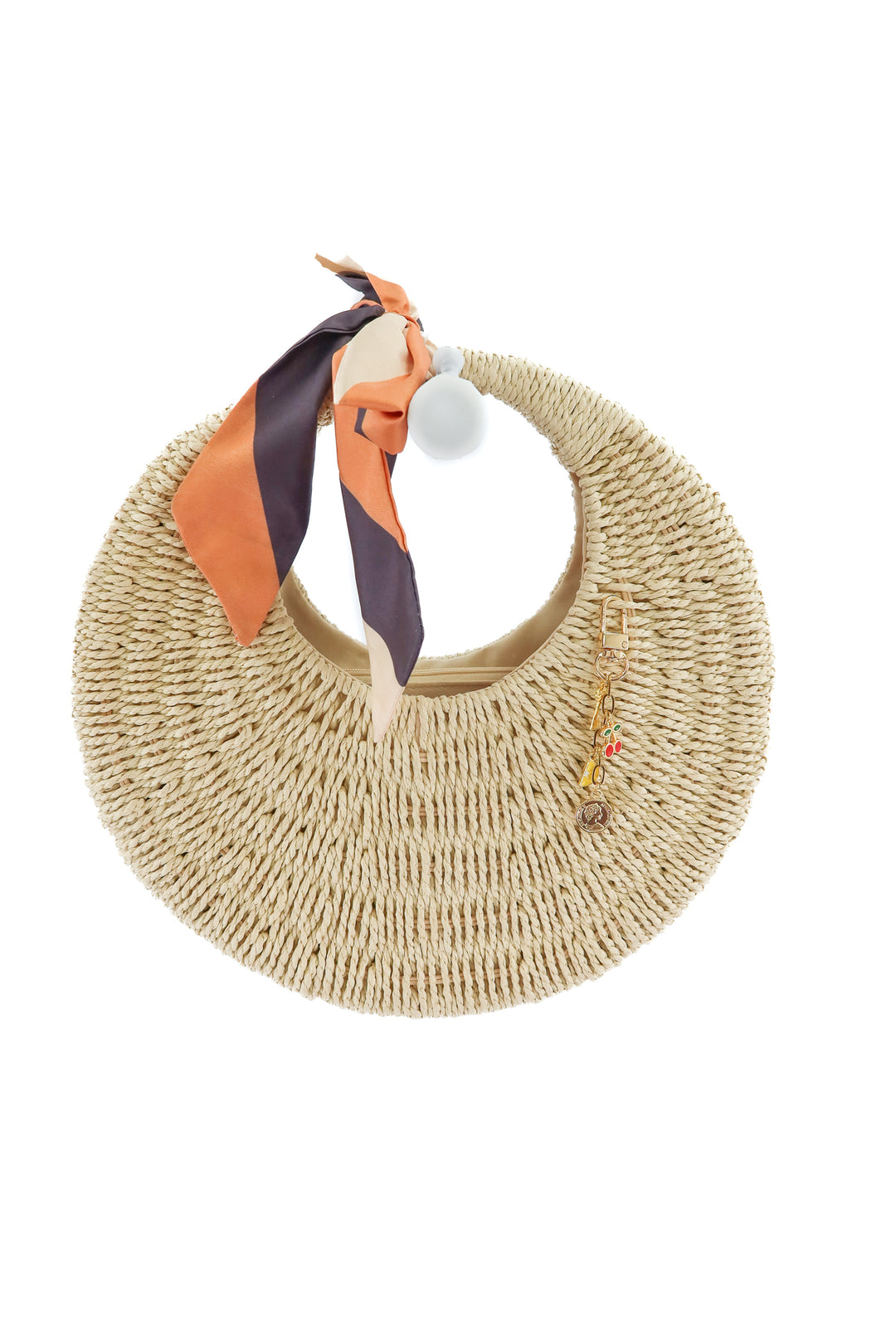 madison west neutral raffia weave handbag