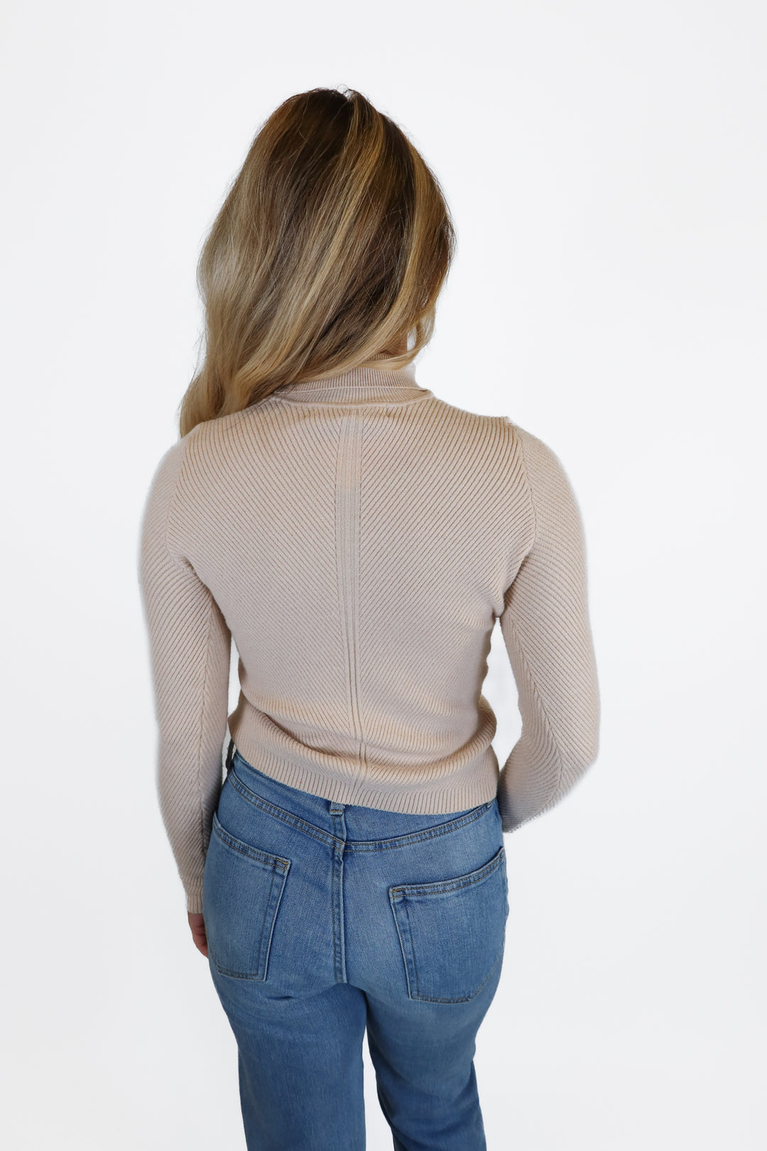 House of Harlow Beige Ribbed Sweater (XS)