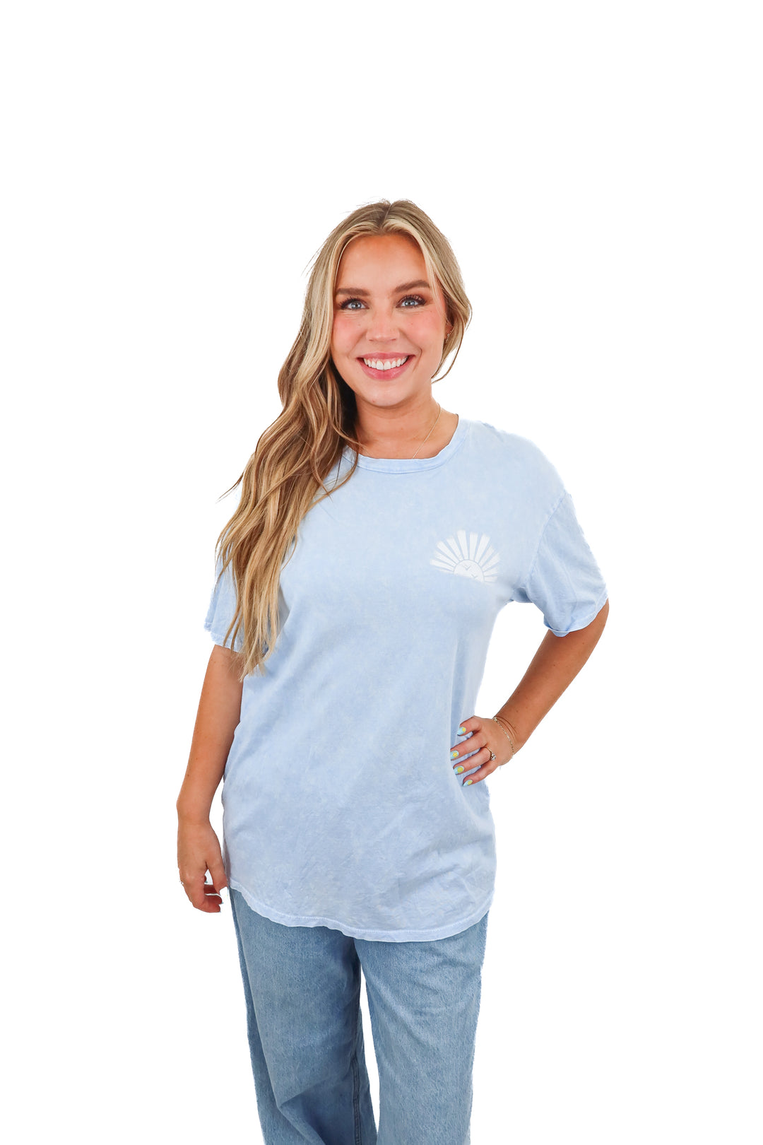 altar'd state blue here comes the sun graphic tee (xs)