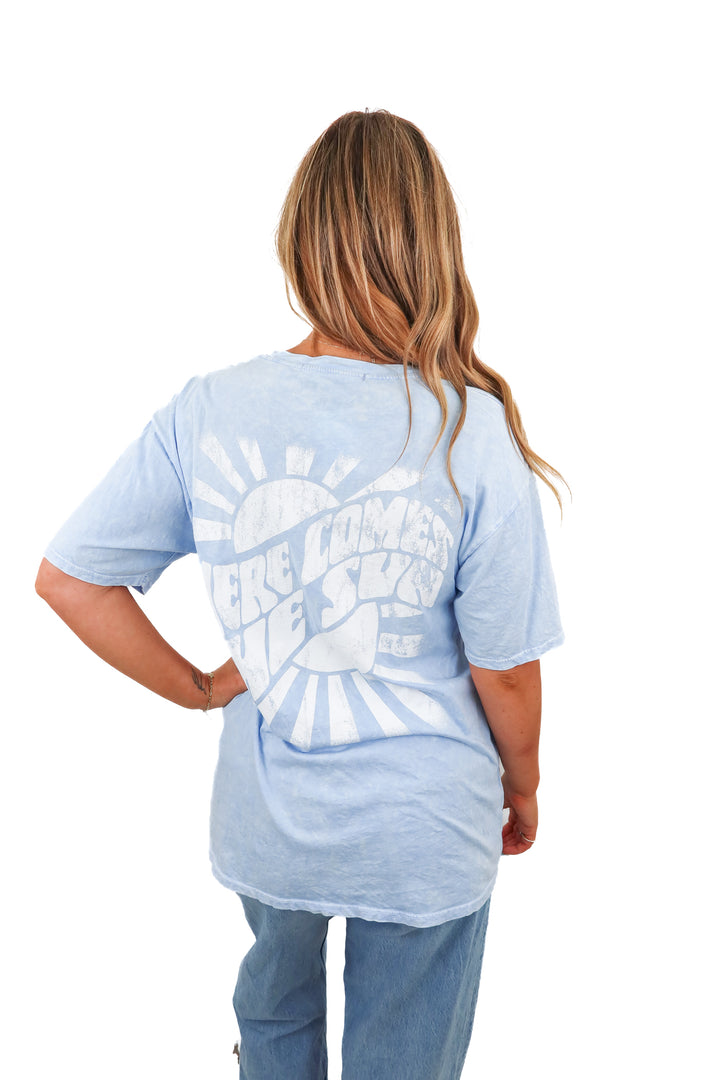 altar'd state blue here comes the sun graphic tee (xs)