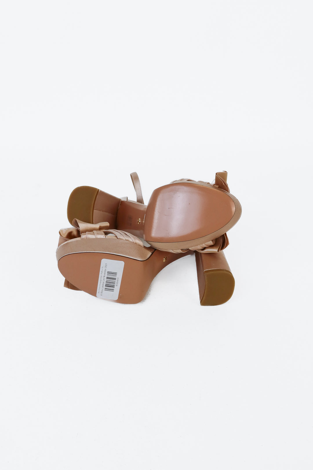 Pelle Moda Champagne Satin Platform Boy Sandals NWOT (8; retail $189.95)