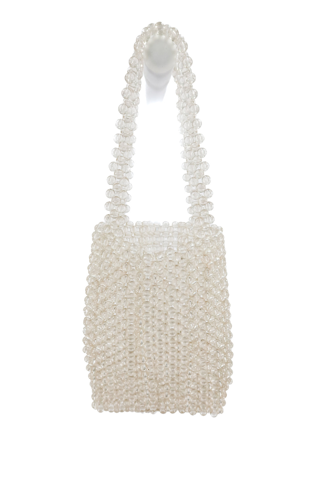 clear beaded purse