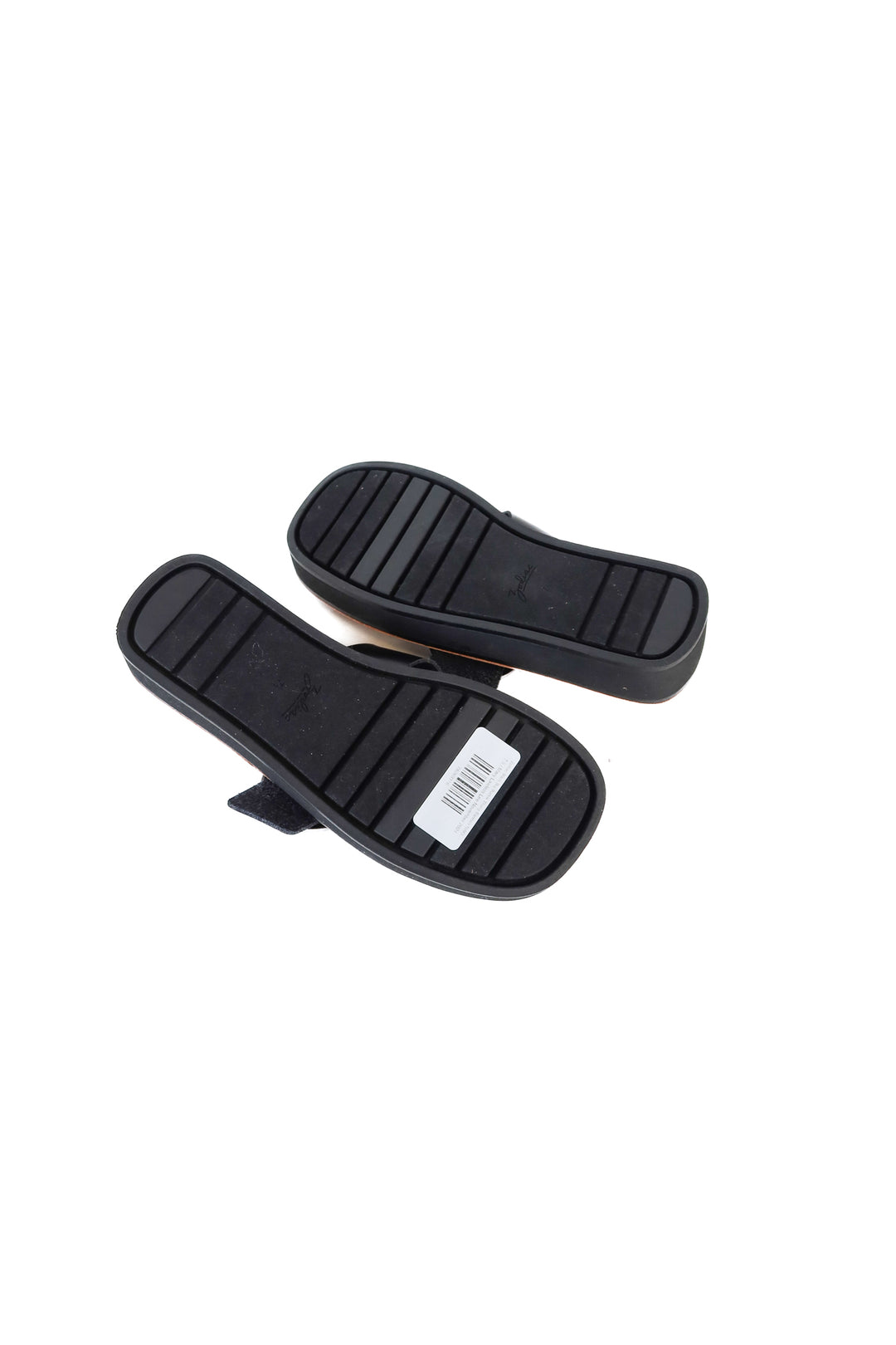 Zodiac Black Big Buckle Thong Sandals NWOT (7.5)