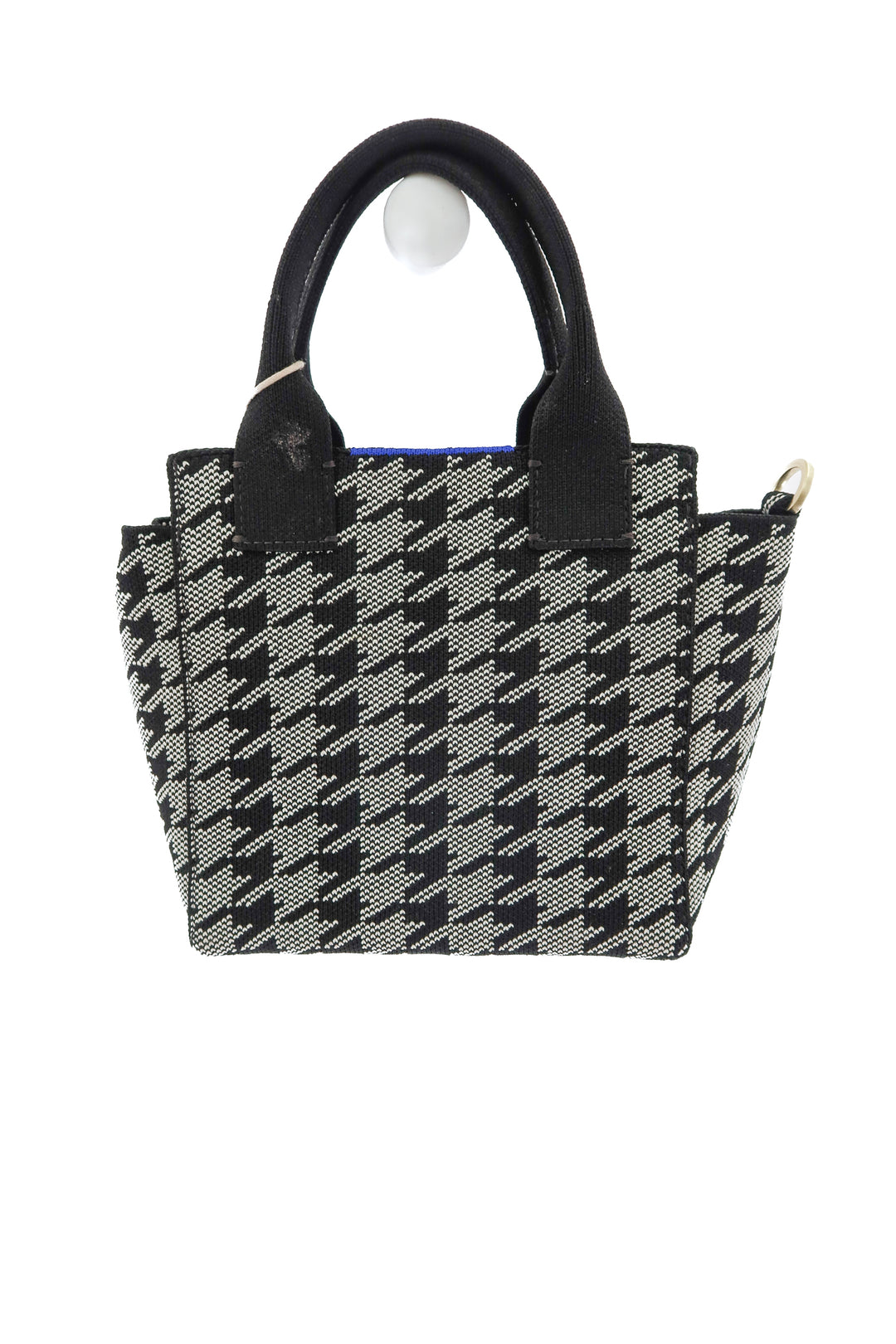 rothy's black houndstooth shoulder bag