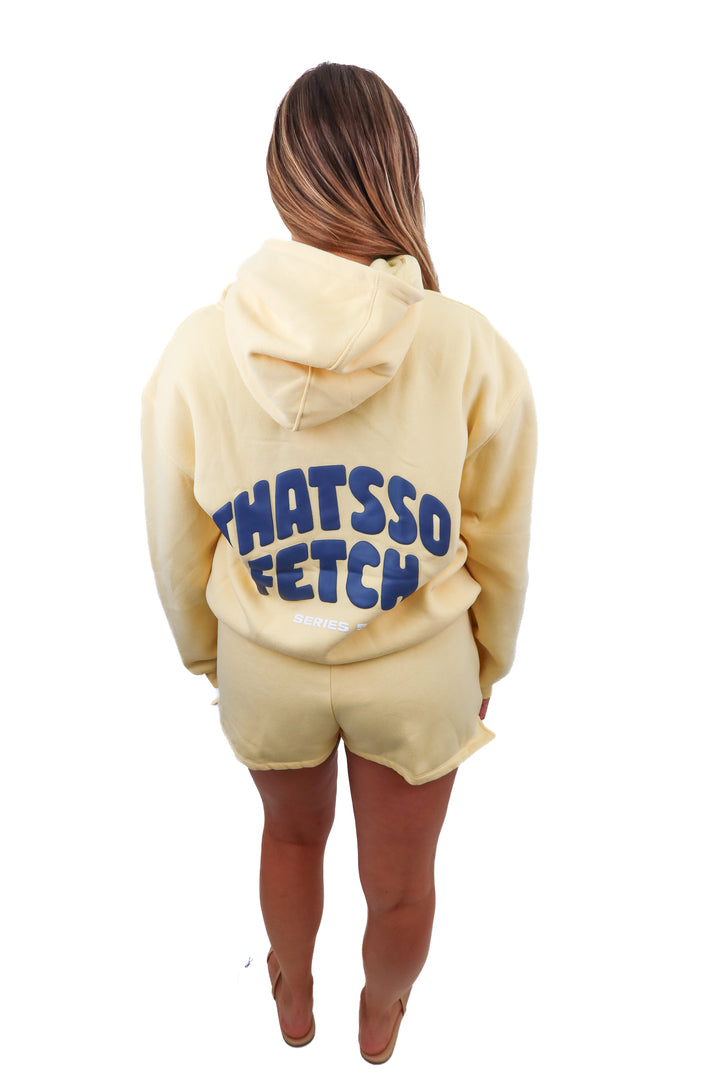 thatssofetch yellow sweat set NWT (m/l; retail $99)