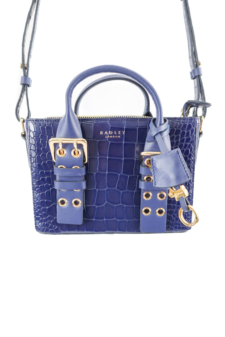 AUCTION radley london blue vegan croc leather small crossbody bag- ends 11/11 at 8 pm CT