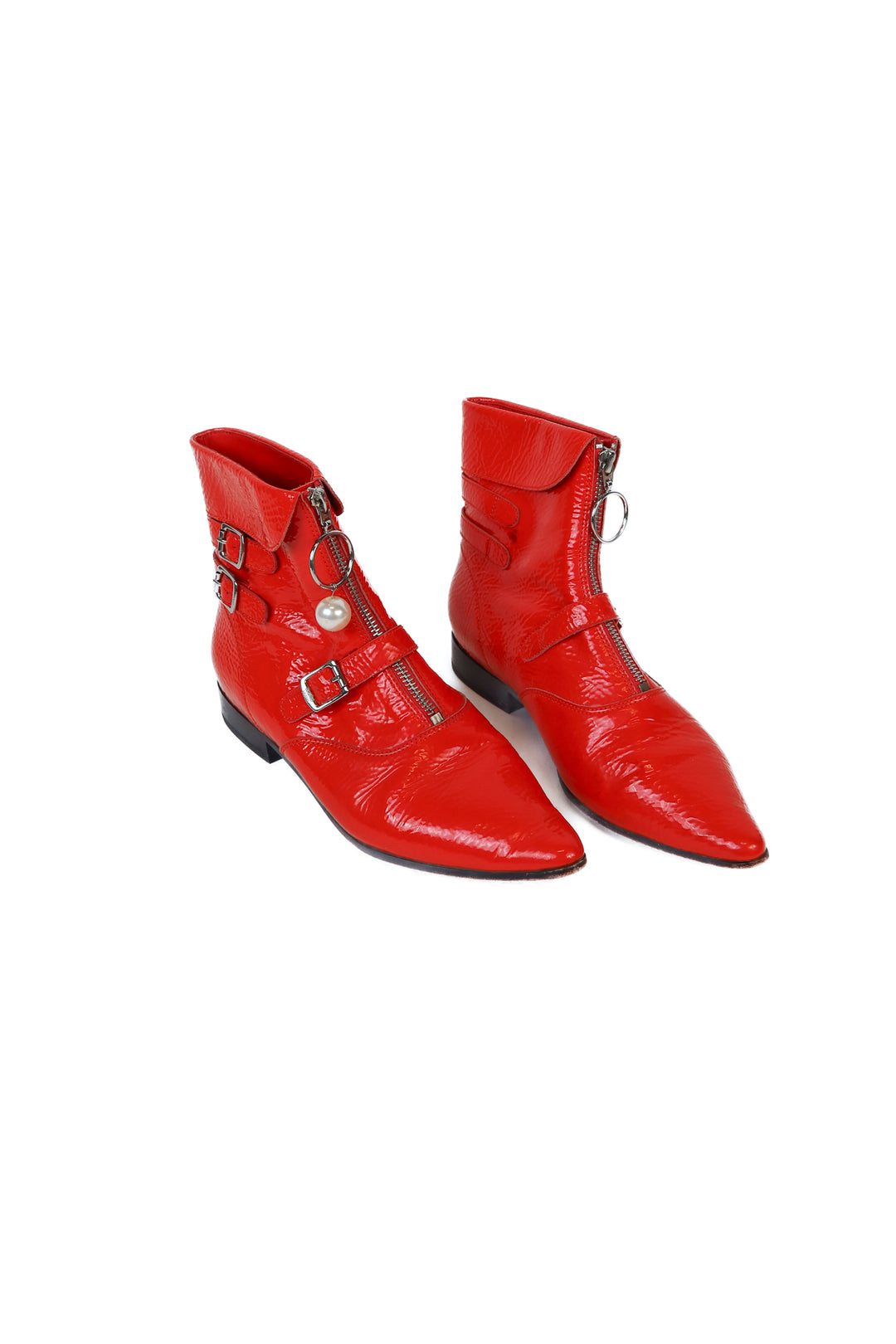 Opening Ceremony Red Patent Booties (39; est. retail $495)
