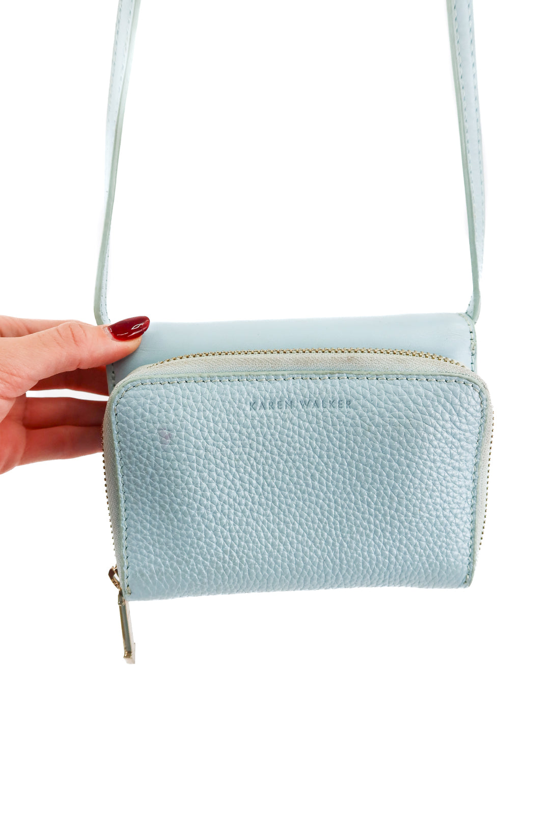 AUCTION karen walker baby blue crossbody bag- ends 11/11 at 8pm CT