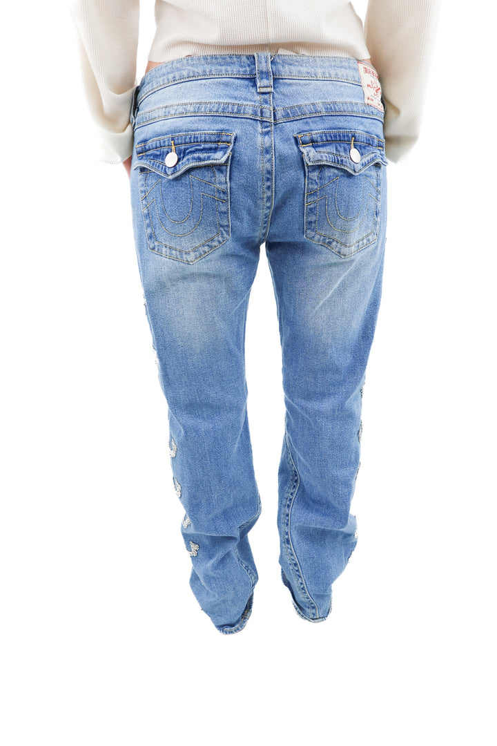 joey metallic horseshoe jean (31; retail $184)