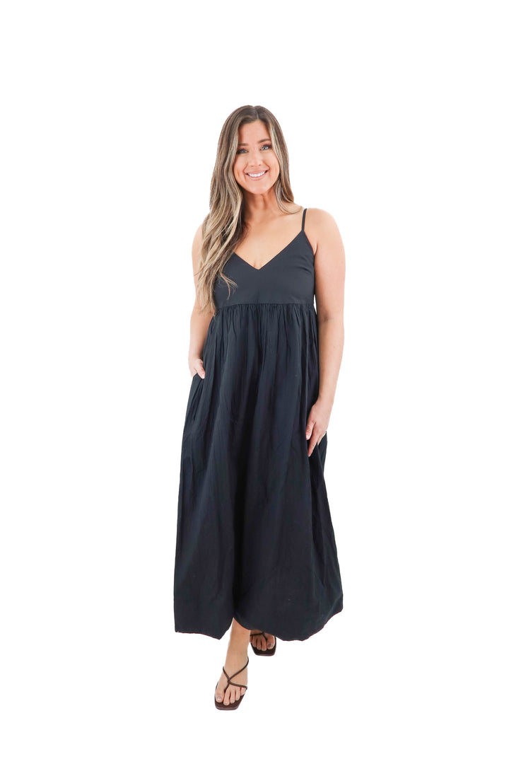 a new day black textured maxi dress NWT (m; retail $35)