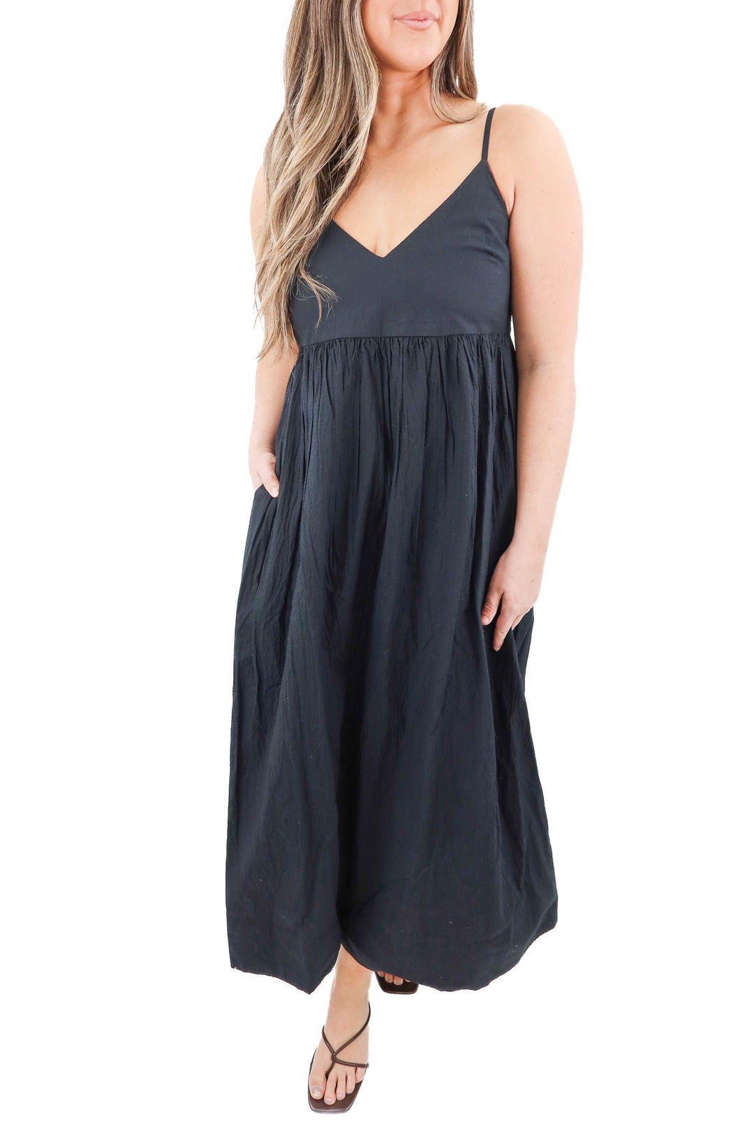 a new day black textured maxi dress NWT (m; retail $35)