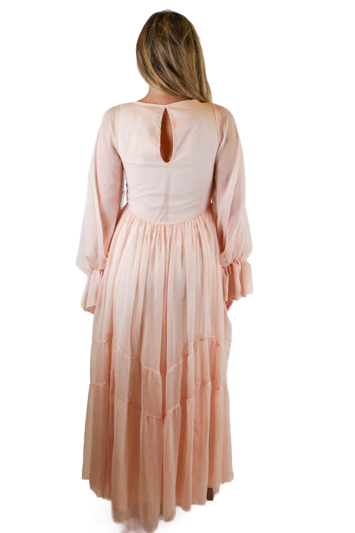 Mia Joy Ninette Maxi Dress in Blush NWT (XXS)