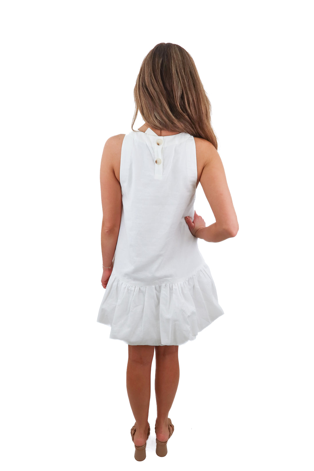 Petal & Pup white mini bubble hem dress NWT (S)